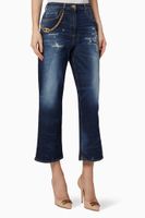 Charm Chain Cropped Jeans - thumbnail