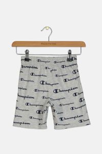 Boys Script Logo-Print French Terry Shorts  Oxford Gray Heather