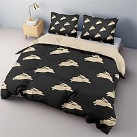 Rabbit Pattern Style Duvet Cover Set Soft Microfiber 3-Piece Luxury Weighted Bedding Set Home Decor Gift Lightinthebox - thumbnail