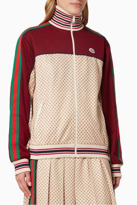 Interlocking G Print Jacket in Technical Jersey Interlocking G Print Jacket in Technical Jersey