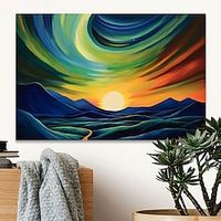 Landscape Wall Art Canvas Aurora Prints and Posters Pictures Decorative Fabric Painting For Living Room Pictures No Frame miniinthebox