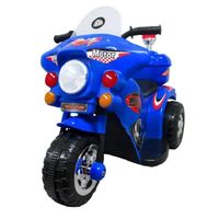 Megastar Ride On Mini Police Harley Mo, Bike Electric Motorcycle For Kids - Blue (UAE Delivery Only)