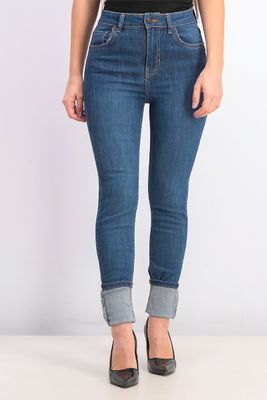 Womens Skinny High Waist Jeans Blue Womens Skinny High Waist Jeans Blue