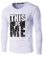 Men Round Neck T-Shirt In This Is Me Print - thumbnail