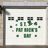 23 Pieces Garage Door Decoration Magnets Refrigerator Magnets Car Magnets Buffalo Plaid Car Magnetic Stickers for Saint Patrick's Day Car Garage Door DIY Decor (Black Green) Lightinthebox - thumbnail