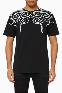 Snake Print Cotton T-Shirt﻿