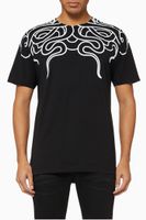 Snake Print Cotton T-Shirt﻿ - thumbnail