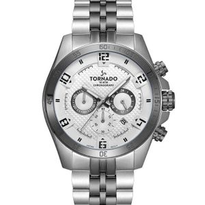 Tornado Men's Chronograph White Dial Watch - T3149B-YBYW