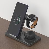 5 In 1 Foldable Wireless Charger Pad For IPhone 15 14 13 12 For IWatch 9 8 7 6/Samsung Galaxy Watch 5 Pro/4/3/Active 2 1 for Airpods Foldable Qi Fast Charging Dock Station miniinthebox - thumbnail