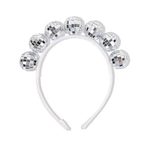 disco ball headband party decoration Disco mirror ball headband Headband hair accessories Lightinthebox