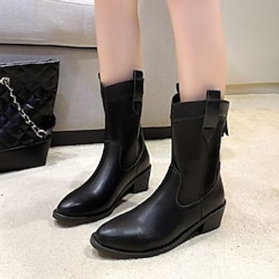 Women's Boots Cowboy Boots Combat Boots Plus Size Outdoor Daily Mid Calf Boots Winter Zipper Block Heel Pointed Toe Vacation Comfort PU Zipper Solid Color Black Brown Lightinthebox Women's Boots Cowboy Boots Combat Boots Plus Size Outdoor Daily Mid Calf Boots Winter Zipper Block Heel Pointed Toe Vacation Comfort PU Zipper Solid Color Black Brown Lightinthebox