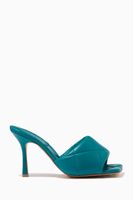 Mule Sandals in Quilted Embossed Nappa Mule Sandals in Quilted Embossed Nappa
