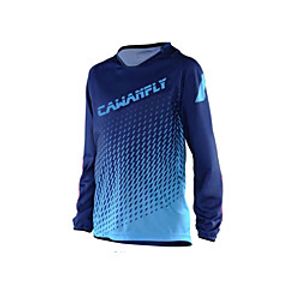 CAWANFLY Men's Long Sleeve Cycling Jersey Summer Blue Bike Top Mountain Bike MTB Road Bike Cycling Quick Dry Sports Clothing Apparel  Micro-elastic Lightinthebox