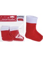 Christmas Cutlery Holder Stocking 14Cm