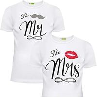 Couple Tshirt LOVE Valentine's Day 1pc Couple's Men's Women's T shirt Tee Crew Neck Beige Valentine's Day Date Short Sleeve Print Fashion Casual Lightinthebox - thumbnail