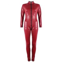 Zentai Suits Catsuit Skin Suit Motorcycle Girl Adults Faux Leather Cosplay Costumes Cosplay Women's Plaid Checkered Masquerade Lightinthebox - thumbnail