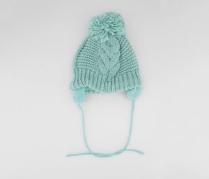 Toddlers Girls Textured Beanie  Turquoise