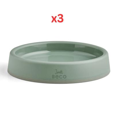 Beco Steady Food & Water Cat Bowl - Green (Pack Of 3)