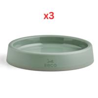 Beco Steady Food & Water Cat Bowl - Green (Pack Of 3)