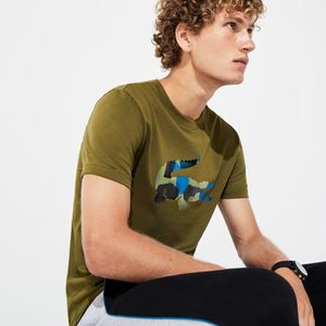 Men's Lacoste SPORT Camouflage Print Crocodile Jersey T-shirt