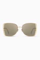 Frieda Square Sunglasses with Swarovski Crystals - thumbnail