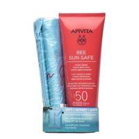 Apivita Bee Sun Safe Hydra Fresh Face & Body Milk SPF50 200ml + Waterproof Swimsuit Bag Gift Set