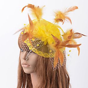 Elegant Retro Tulle  Feathers Fascinators with Feather  Hollow-out 1 Piece Special Occasion  Party  Evening Headpiece Lightinthebox