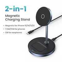 Magnetic Wireless Charger Stand 20W Max 2-in-1 Charging Stand For iPhone 15 14 Pro MaxiPhone 13AirPods Fast Charger Lightinthebox - thumbnail