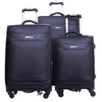 PARA JOHN PJTR3022 Buffalos 3 Pcs Trolley Luggage Set, BLACK