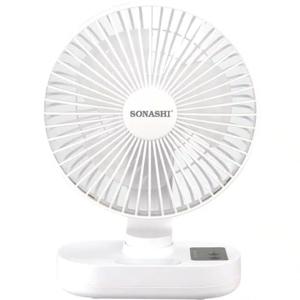 Sonashi 8inch Rechargeable Fan White - SRF-804