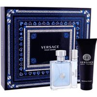 Versace Pour Homme Edt 100ml Hb Shampoo 150ml Travel Spray 10ml (UAE Delivery Only)