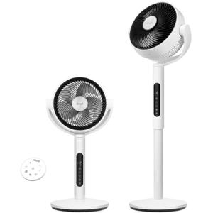 Levoit 20dB Quiet Pedestal Fans for Bedroom| 2465m³/ h Powerful Air Circulator Fan with Remote| 90°+120° Oscillating| 12 Speeds| 4 Modes| 12H Ti...