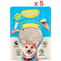 Moochie Dog Mousse - Chicken With Goat Milk Pouch 70G (Pack of 5)