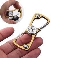 MATEMINCO EDC Multifunctional Hand Spinner Climbing Buckle Key Ring 3Cr13 Stainless Steel Fingertips Spiral Fingers Gyro - thumbnail