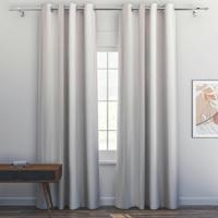 Textured 2-Piece Curtain Set with Eyelets - 140x260 cms