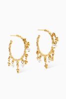 Esmeralda Hoop Earrings in 24kt Gold-Plated Bronze - thumbnail