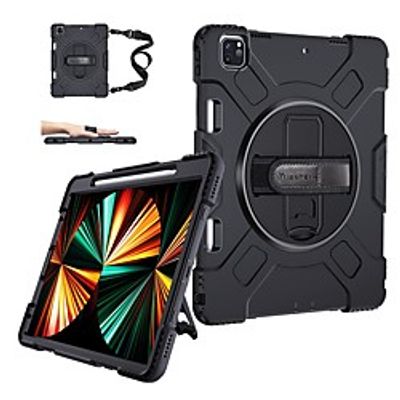 Tablet Case Cover For iPad Pro 12.9 Case 2021 5th Generation Military Grade Shockproof Silicone Protective Cover for iPad 12.9 Inch 5th Gen wPencil Holder Stand Handle Shoulder Strap Lightinthebox