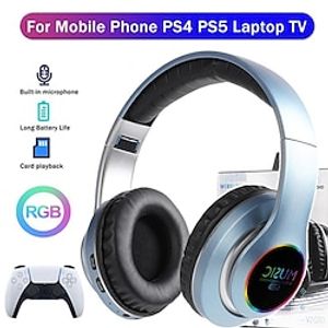 New HIFI Stereo Headphones Bluetooth Headphones Music Headphone FM and Support SD Card With Mic Foldable Phone Laptop PS4 PS5 TV Lightinthebox