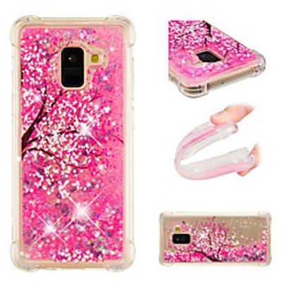 Phone Case For Samsung Galaxy Back Cover A3 A5 A7(2017) A8 2018 A8 2018 A5(2016) A3(2016) Shockproof Flowing Liquid Pattern Flower / Floral Glitter Shine Soft TPU miniinthebox