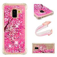 Phone Case For Samsung Galaxy Back Cover A3 A5 A7(2017) A8 2018 A8 2018 A5(2016) A3(2016) Shockproof Flowing Liquid Pattern Flower / Floral Glitter Shine Soft TPU miniinthebox - thumbnail