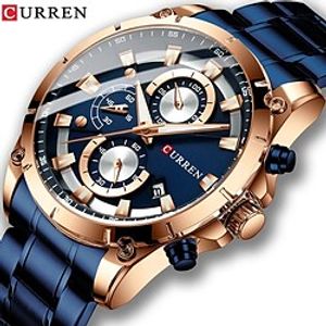 CURREN Quartz Watch for Men Digital Quartz Stylish Stylish Formal Style Waterproof Calendar Fake Three Eyes Six Needles Alloy Alloy Fashion Lightinthebox