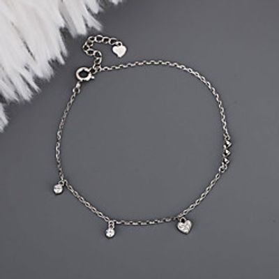 yongcheng s925 sterling silver love diamond bracelet heart-shaped sweet girly jewelry temperament elegant simple personality trend Lightinthebox