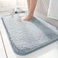 Bath Mats For Bathroom - Anti Slip Absorbent Bathroom Mats Soft Microfiber Bath Mats - Fluffy Plush Shaggy Bathroom Rugs And Mats For Shower, Tub, Sink miniinthebox - thumbnail