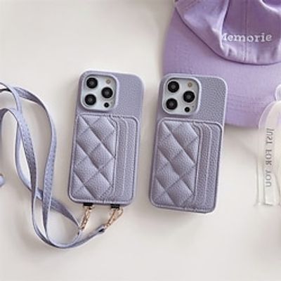 Phone Case For iPhone 15 Pro Max Plus 14 13 12 11 Back Cover Card Slot Shockproof Solid Color PU Leather miniinthebox