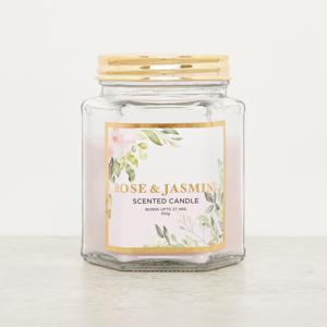 Elite'd Art Rose & Jasmine Scented Jar Candle - 150 g