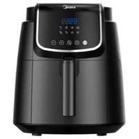 Midea 4.76Ltr Digital Air Fryer 1500W with Dual Cyclone Rapid Hot Technology for Frying, Grilling, Broiling, Roasting, Baking, Toasting, Timer up to 60 minutes Temperature Control up to 200°C, Black - MFCN40D2