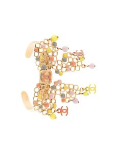 Chanel Pre-Owned cutout ribbon cuff - GOLD