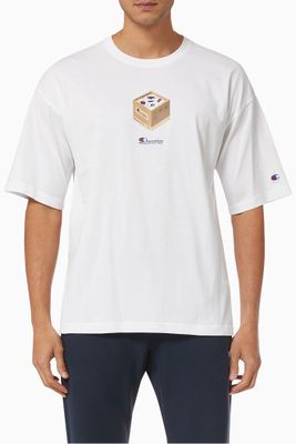 Graphic Print T-shirt in Cotton Graphic Print T-shirt in Cotton