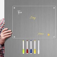 1pc Transparent Acrylic Magnet Message Board Weekly Planner To-do List Erasable Magnetic Refrigerator Sticker Suitable For Home People Office People Lightinthebox - thumbnail