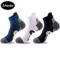 Men's 3 Pack Multi Packs Socks Ankle Socks Running Socks Casual Socks Black White Color Color Block Sports Outdoor Casual Daily Basic Medium Spring Fall Fashion Lightinthebox